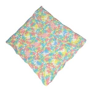 Vintage multi color crochet baby blanket